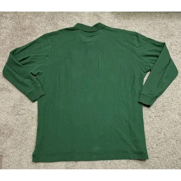 DULUTH TRADING Men’s Green Heavy Long Sleeve Polo Shirt 2XL Casual Fall Work - Picture 2 of 10